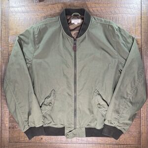 J. Crew Wallace & Barnes Bomber Jacket Men's Sz XL Olive